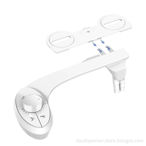 Self-Cleaning Dual Nozzle Bidet Attachment for Toilet (Non-Electric)